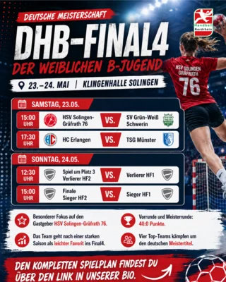 DHB-Final4 der weiblichen B-Jugend in Solingen (Bild vergr&ouml;&szlig;ern)