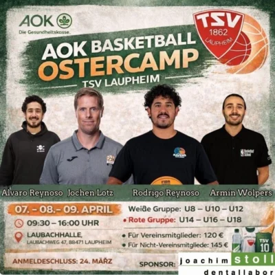 Flyer AOK Basketball Ostercamp (Bild vergr&ouml;&szlig;ern)