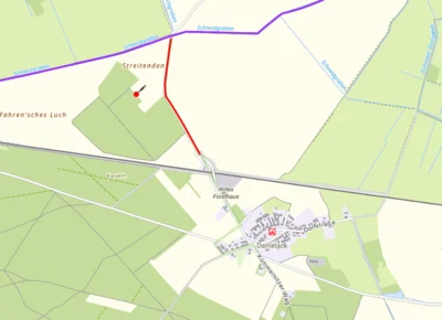 Übersicht der Straße in Damelack (Bild vergr&ouml;&szlig;ern)