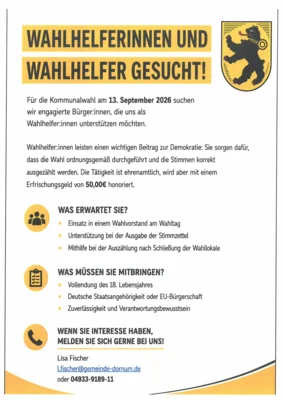 Wahlherferinnen und Wahlhelfer gesucht! (Bild vergr&ouml;&szlig;ern)