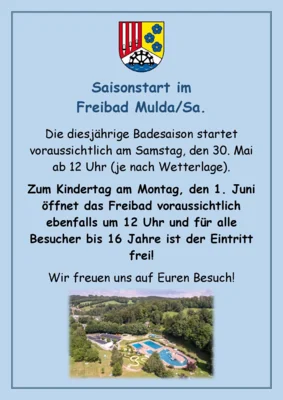 Saisonstart im Freibad Mulda/Sa. (Bild vergr&ouml;&szlig;ern)