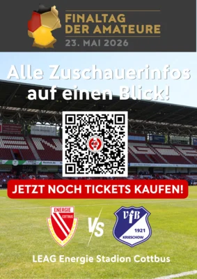 Zuschauerinformationen zum Finaltag der Amateure 2026 veröffentlicht