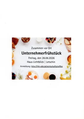 Unternehmerfrühstück - zusammen vor Ort