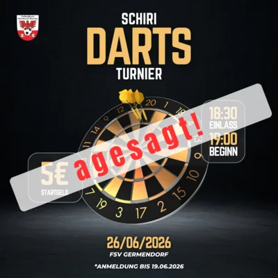 Schiri-Darts-Turnier abgesagt (Bild vergr&ouml;&szlig;ern)