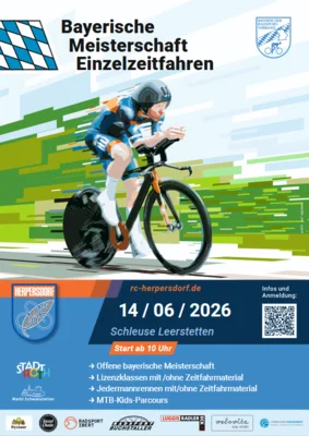 Bayerische Meisterschaft Einzelzeitfahren in Leerstetten (Bild vergr&ouml;&szlig;ern)