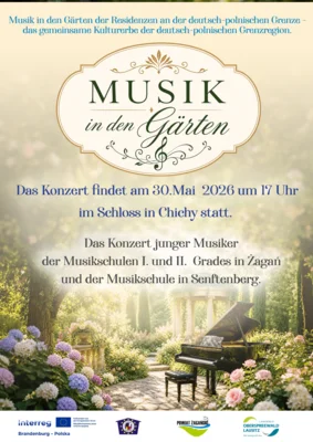 Gemeinsames Schlosskonzert im Schloss in Chichy am 30.05.2026 mit der Musikschule OSL und dem Partnerlandkreis Żagań (Bild vergr&ouml;&szlig;ern)