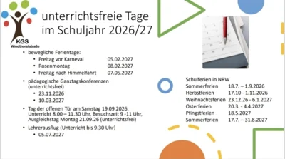 Unterrichtsfreie Tage 2026/2027 (Bild vergr&ouml;&szlig;ern)
