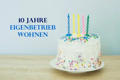 Foto: Geburtstagstorte © freepik.com Foto zur Meldung: Zehn Jahre Eigenbetrieb Wohnen