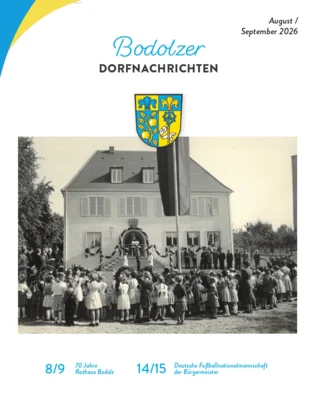 Bodolzer Dorfnachrichten August-September 2026