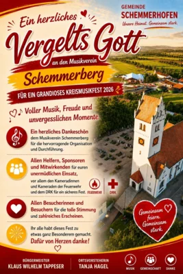 Dankeschön, Kreismusikfest Schemmerberg (Bild vergr&ouml;&szlig;ern)