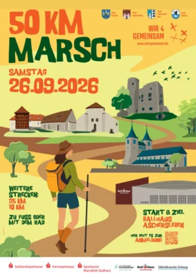 Meldung: 26.September 2026: 50km Marsch - "Wir4Gemeinsam" bewegt sich - Anmeldung eröffnet