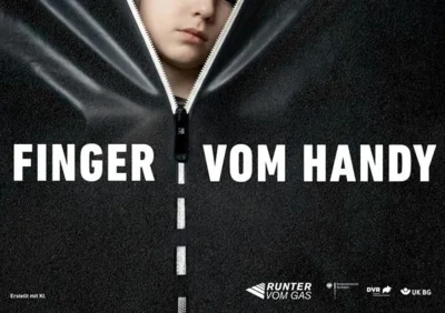 Runter vom Gas“: Deutschland wählt die neuen Autobahnplakate (Bild vergr&ouml;&szlig;ern)