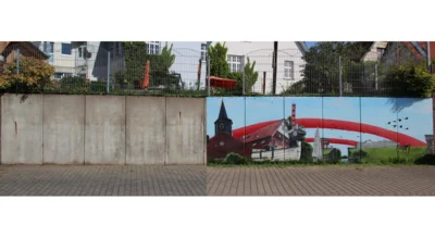 vorher/nachher Graffiti am Freiburger Hafen (Bild vergr&ouml;&szlig;ern)
