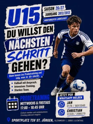 Flyer Probetraining U15 (Bild vergr&ouml;&szlig;ern)