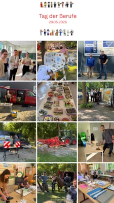Collage mit Firmen am Tag der Berufe 2026 in Breddin (Bild vergr&ouml;&szlig;ern)