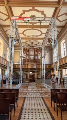 Das Hochseilelement in der Agnuskirche