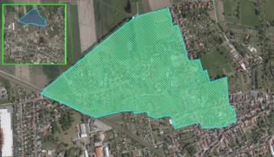 Gebiet des LCKW-Grundwasserschadens im Lübbenauer Ortsteil Stennewitz – hier gilt die Allgemeinverfügung zum Verbot der Grundwasserbenutzung sowie von Erdaufschlüssen (Bild: Landkreis OSL) (Bild vergr&ouml;&szlig;ern)