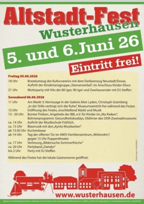 Altstadtfest Wusterhausen 2026
