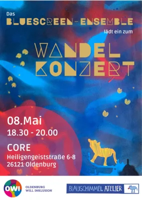 Wandelkonzert Poster (Design: Nadine Herrmann und Tomke Wiese) (Bild vergr&ouml;&szlig;ern)
