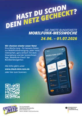 zweite bundeweite Messwoche für das Mobilfunknetz (Bild vergr&ouml;&szlig;ern)