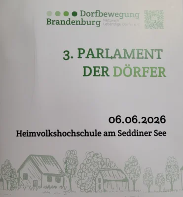 Rückblick auf das 3. Parlament der Dörfer: Erfahren Sie mehr über die Diskussionen zu Energieeffizienz, Ehrenamt und der Zukunft der ländlichen Räume. (Bild vergr&ouml;&szlig;ern)