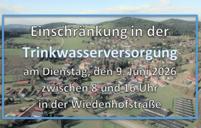 Einschränkung - Trinkwasserversorgung