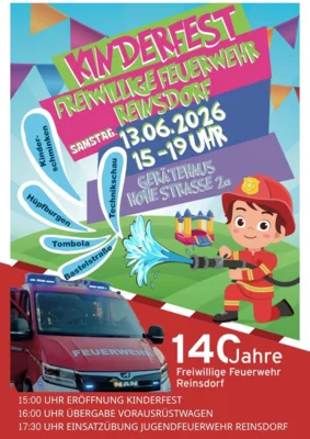 Kinderfest Freiwillige Feuerwehr Reinsdorf - Sa. 13.06.2026 (Bild vergr&ouml;&szlig;ern)