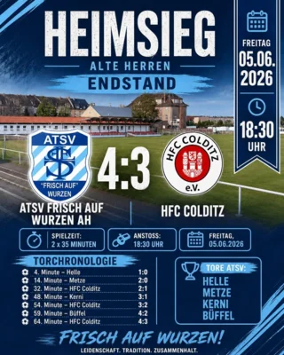 Alte Herren siegen gegen Colditz