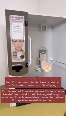Abbau Fotoautomat Rathaus (Bild vergr&ouml;&szlig;ern)