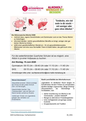 Die Aktionswoche Alkohol findet vom 13.-21 Juni statt
