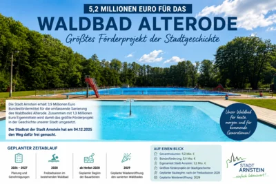 Meldung: 5,2 Millionen Euro für das Waldbad Alterode – Größtes Förderprojekt der Stadtgeschichte