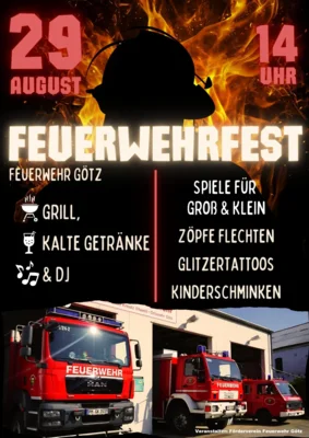 Feuerwehrfest 29.08.2026 ab 14.00 Uhr