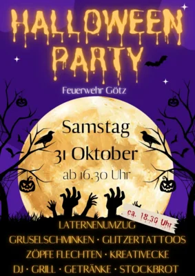 Halloweenfest 31.10.2026 mit Laternenumzug ca. 18.30 Uhr