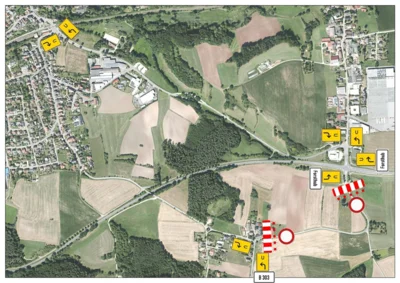 !!!Kurzfristige Straßensperrung in der Gemeinde Grub a.Forst!!! (Bild vergr&ouml;&szlig;ern)