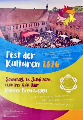 Kloster Frenswegen: Fest der Kulturen lädt zu Begegnung, Musik und Vielfalt ein (Bild vergr&ouml;&szlig;ern)
