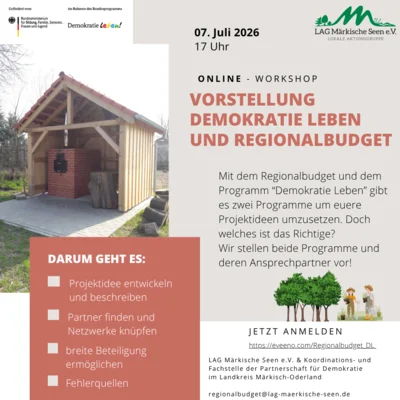 Meldung: Informationsveranstaltung zum Regionalbudget und Demokratie Leben!