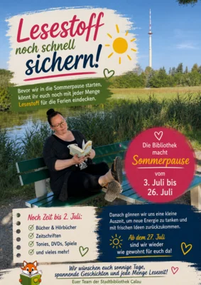 Foto: Foto: Stadtbibliothek Calau Foto zur Meldung: Sommerpause