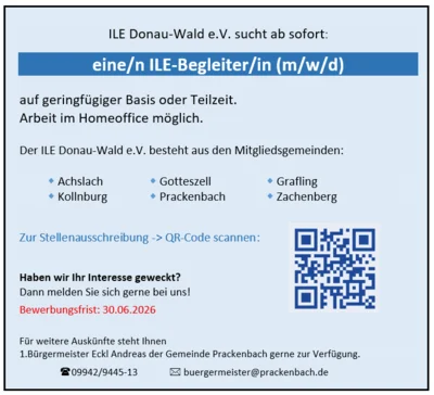 ILE Donau-Wald e.V. sucht ILE-Begleiter/in (m/w/d)