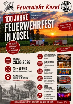 100 Jahre - Feuerwehrfest in Kosel (Bild vergr&ouml;&szlig;ern)
