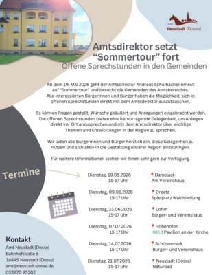 Amtsdirektor setzt "Sommertour" fort - nächster Termin am 23.06.2026 in Lohm (Bild vergr&ouml;&szlig;ern)