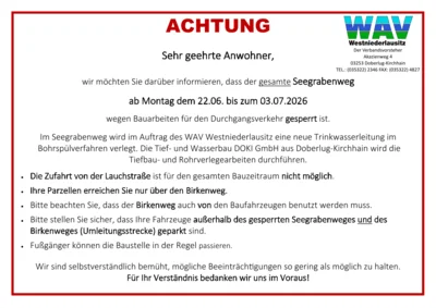 PNG  WAV-Mitteilung Sperrung - Seegrabenweg | Grünewalder Lauch (Bild vergr&ouml;&szlig;ern)