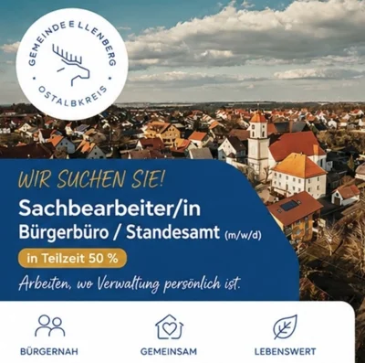 Sachbearbeiter/in Bürgerbüro / Standesamt (m/w/d) (Bild vergr&ouml;&szlig;ern)