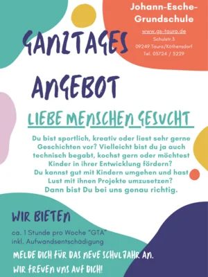 Gemeinsam Kinder begeistern – Unterstützung für unsere Ganztagsangebote gesucht! (Bild vergr&ouml;&szlig;ern)