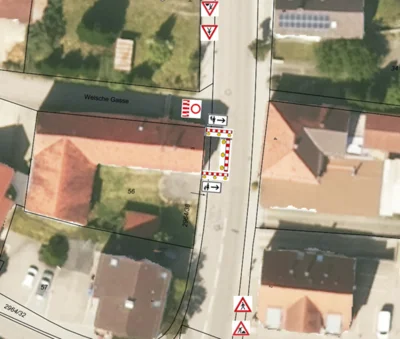 Vollzug der Straßenverkehrsordnung (StVO)  Sicherheitsmaßnahme: Halbseitige Sperrung an der Wertinger Straße 3 (Bild vergr&ouml;&szlig;ern)