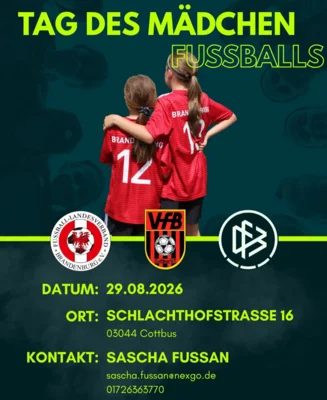 Meldung: Anmeldung zum Tag des Mädchenfußballs am 29.08.26!