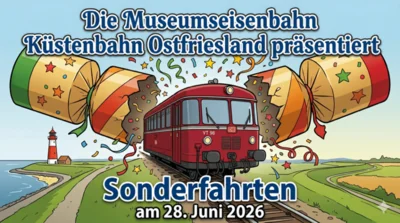 Foto: Der Schienenbus kommt zur Küstenbahn. Foto zur Meldung: Sonderfahrten mit dem Schienenbus