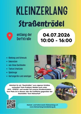 Kommen Sie zum Straßentrödel am 4. Juli nach Kleinzerlang (Bild vergr&ouml;&szlig;ern)