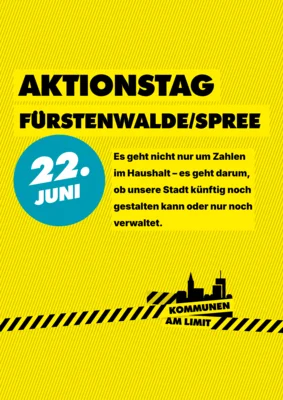 Fürstenwalde setzt Zeichen beim bundesweiten Aktionstag „Kommunen am Limit“ (Bild vergr&ouml;&szlig;ern)