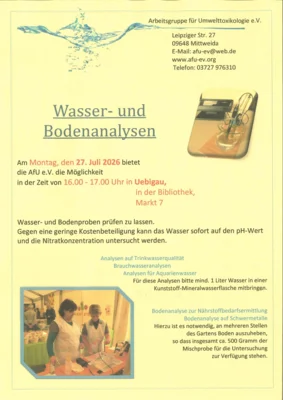 Wasser- und Bodenanalysen in Uebigau prüfen lassen (Bild vergr&ouml;&szlig;ern)