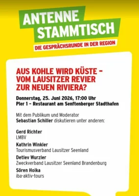 Antenne Stammtisch | 25.062026 | 17 Uhr | Senftenberger Stadthafen